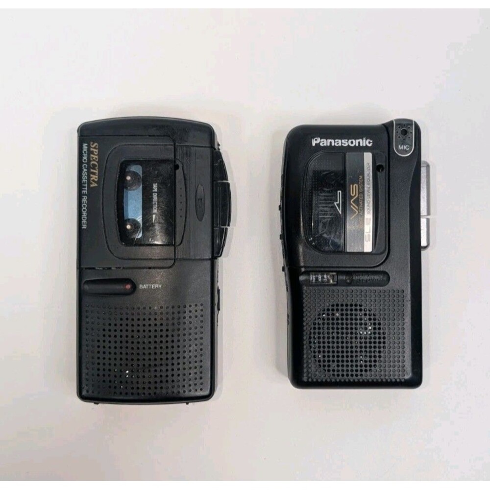 Panasonic Microcassette Recorder RN Series + Spectra Recorder Lot For Parts